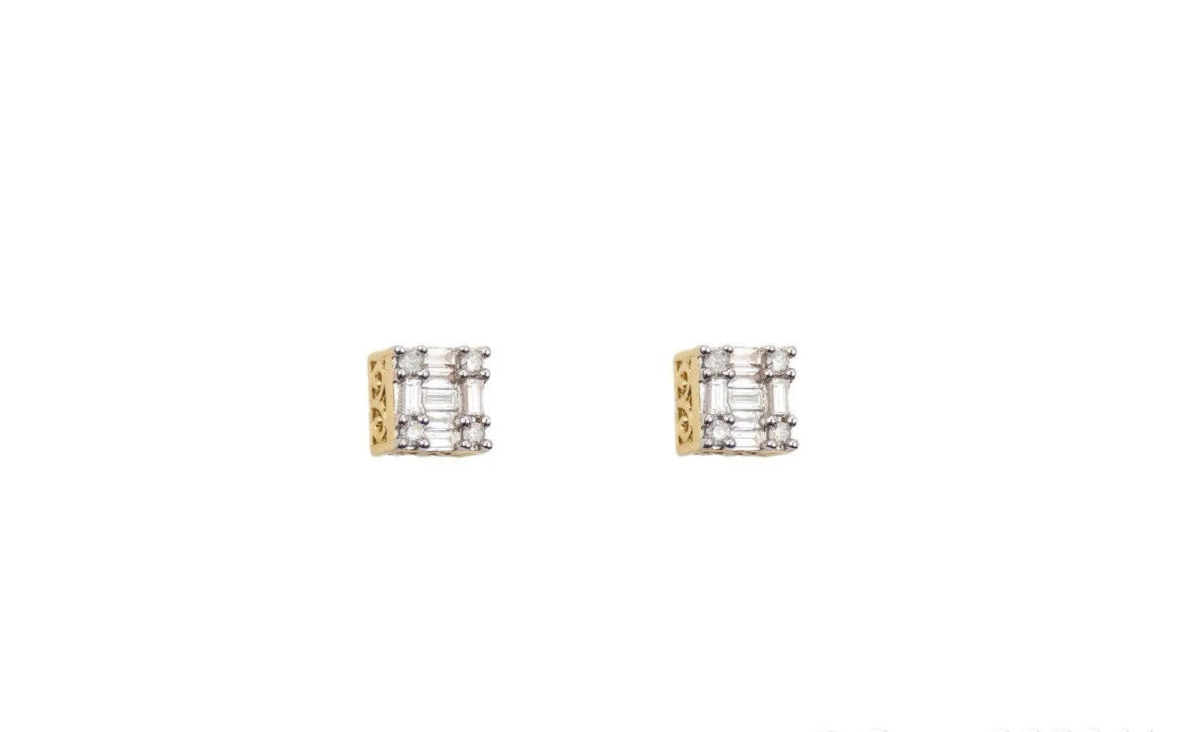 0.52  Diamond Square Earrings