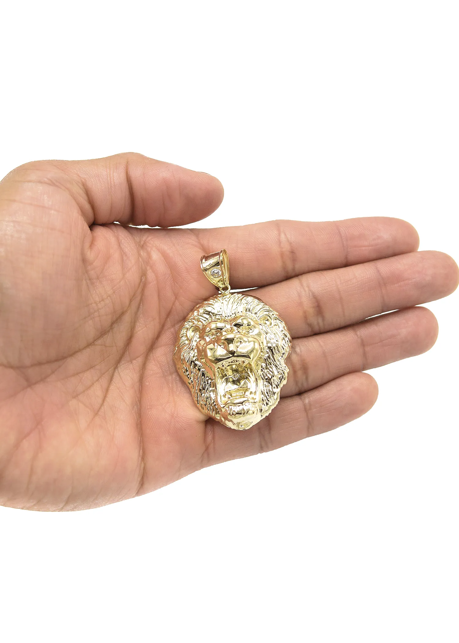 10K Gold Lion Head Pendant | 7.6 Grams