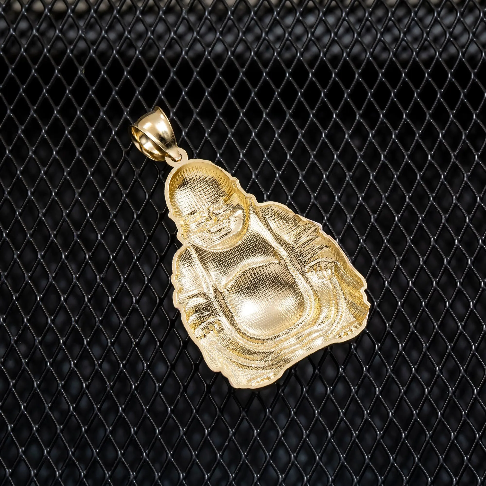 10K GOLD TWO TONE BUDDHA PENDANT 6.6G