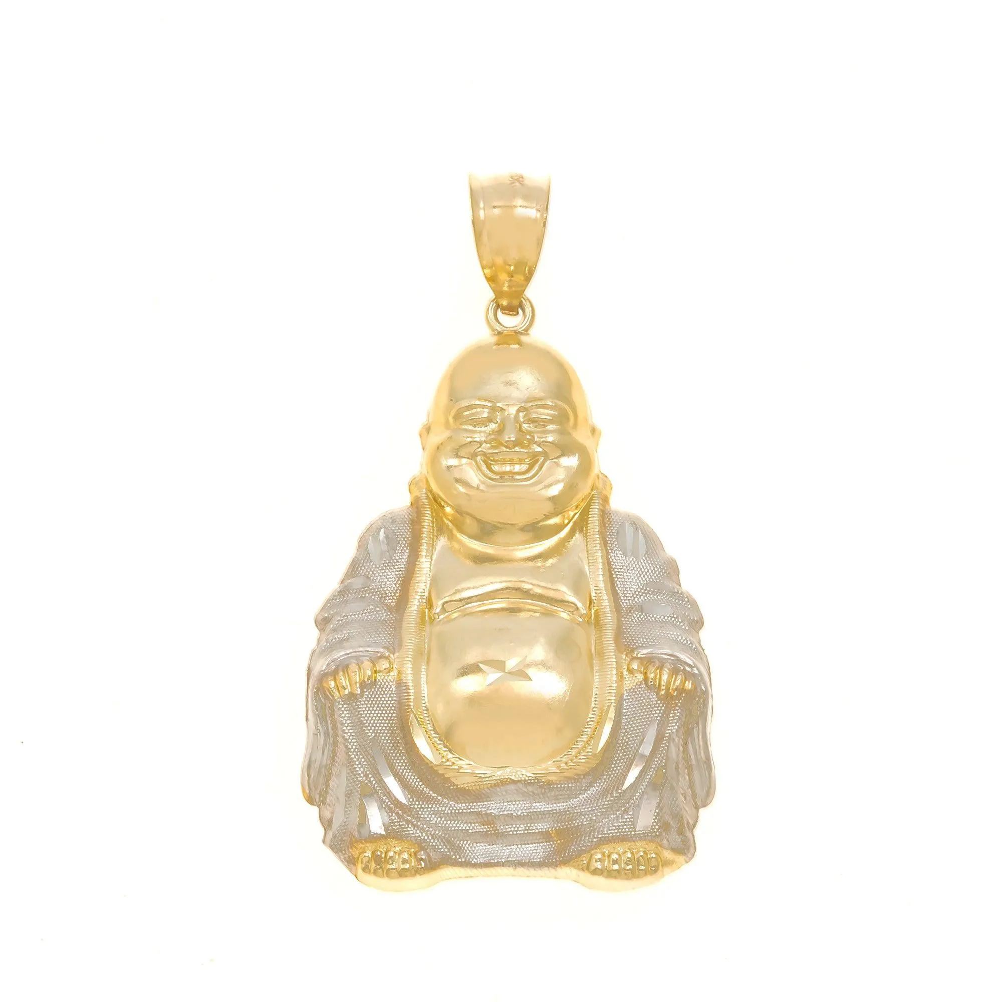 10K GOLD TWO TONE BUDDHA PENDANT 6.6G