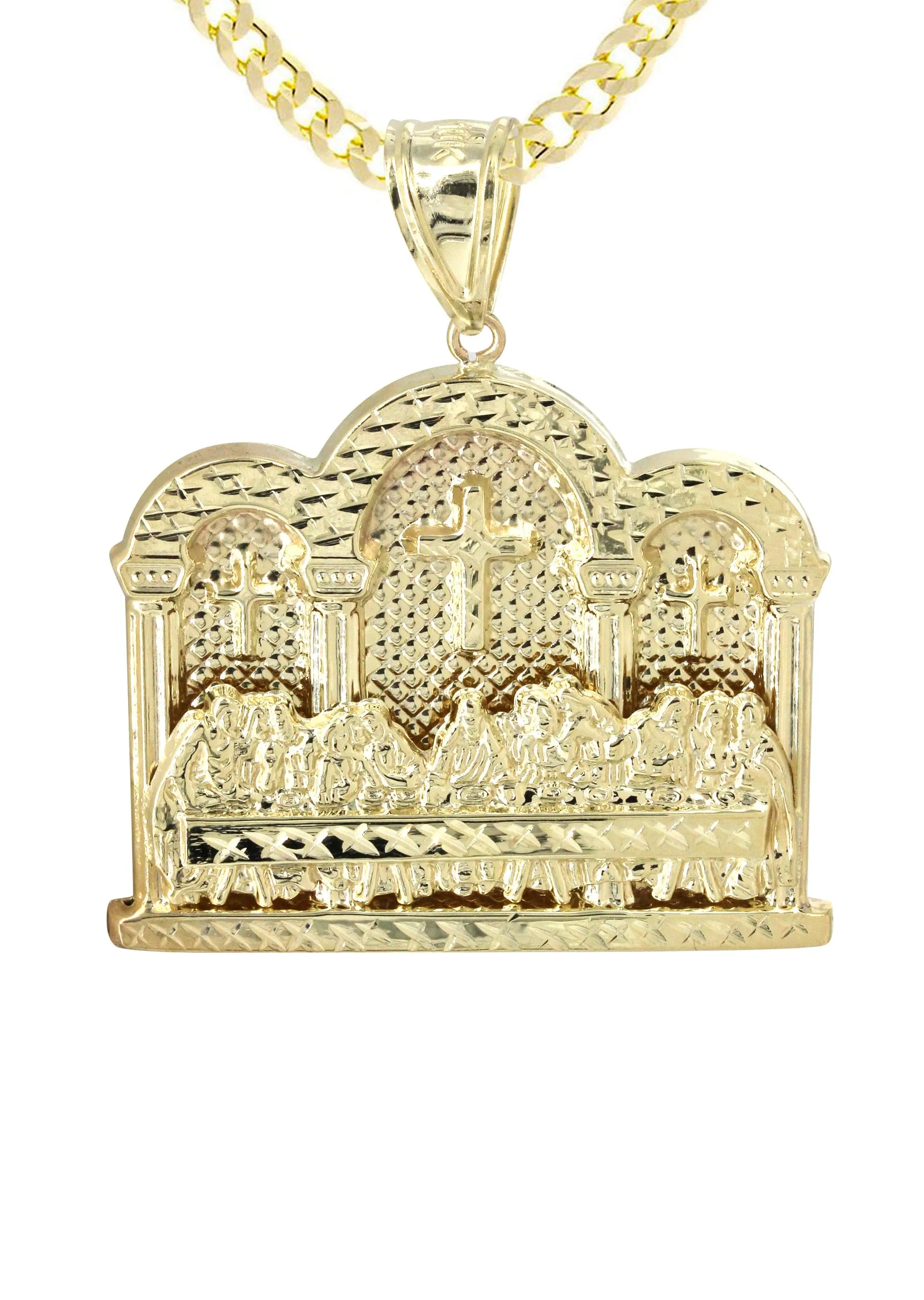 10K Yellow Gold Last Supper Necklace | Appx 18.3 Grams