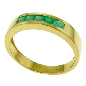 14K. Gold Rings w/ Natural Emeralds