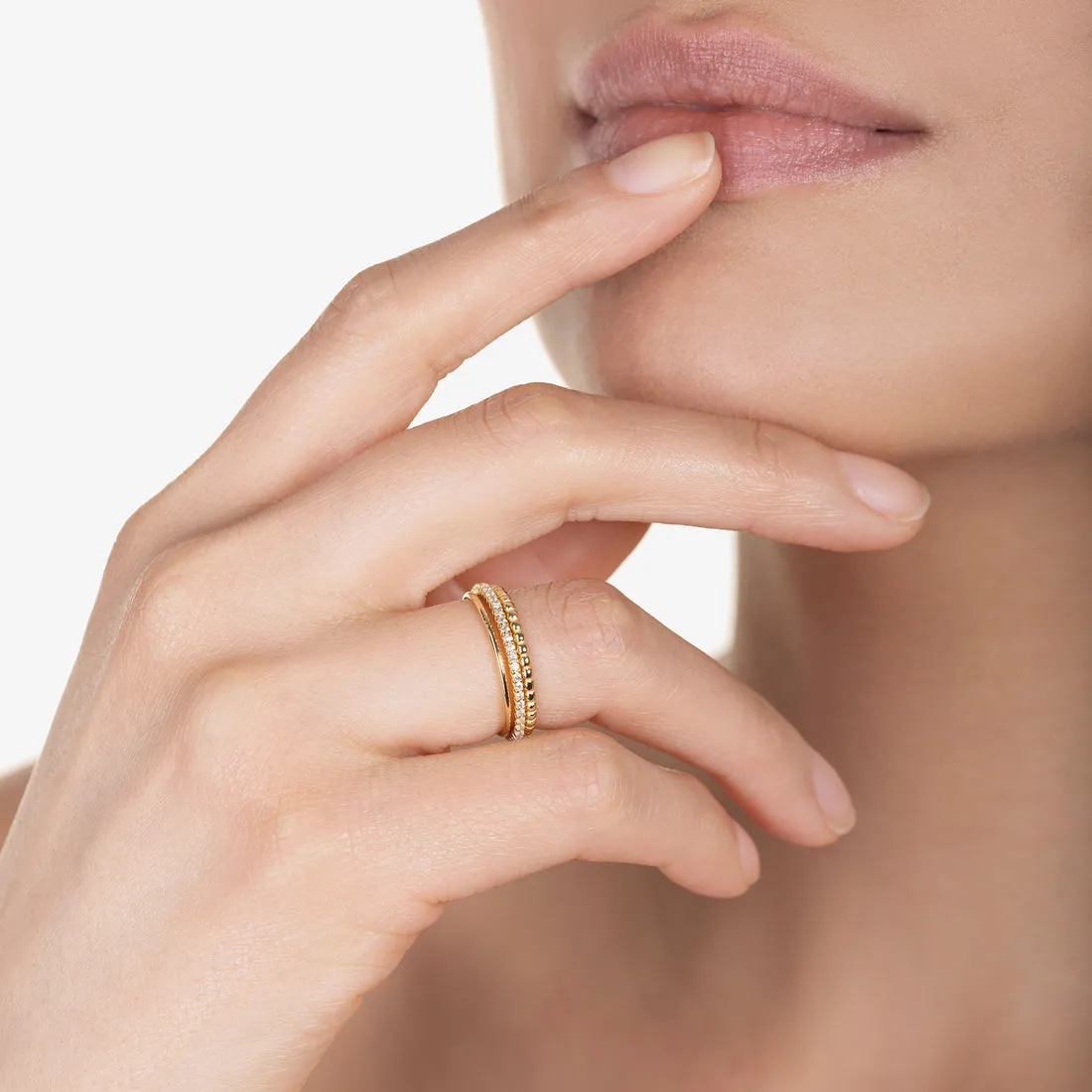 14K Gold Vermeil Aura Ring Set