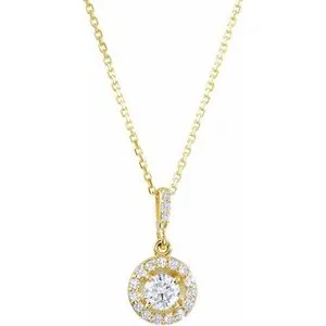 14K White 1/2 CTW Lab-Grown Diamond 18" Necklace