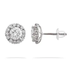 14k White Gold Diamond Earrings 2.29 Ctw