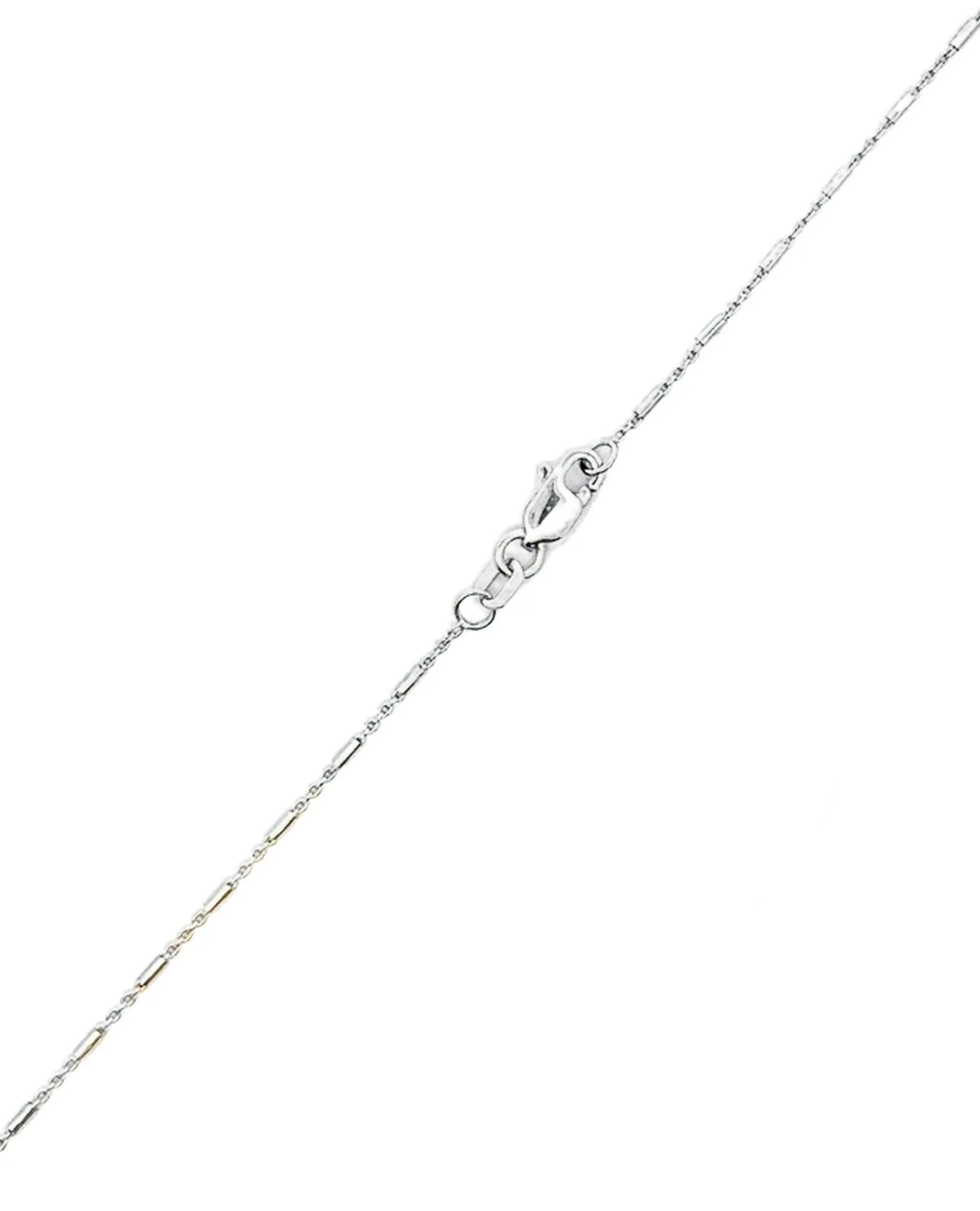 14K White Gold Swirl Pendant Necklace