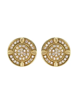 14K Yellow Gold Diamond Earrings For Men | 0.23 Carats | 2.28 Grams