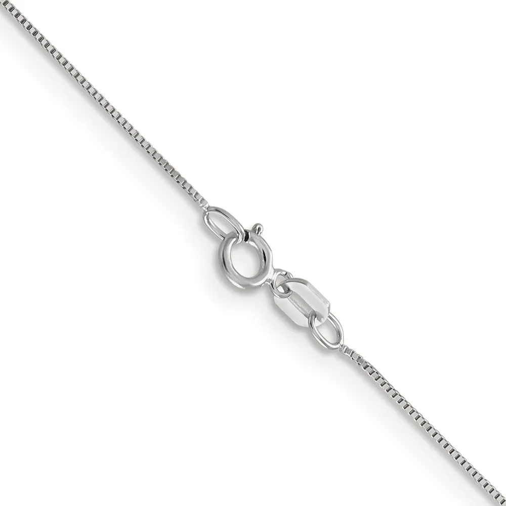 14KT White Gold 20-inch 0.5MM Box Pendant Chain