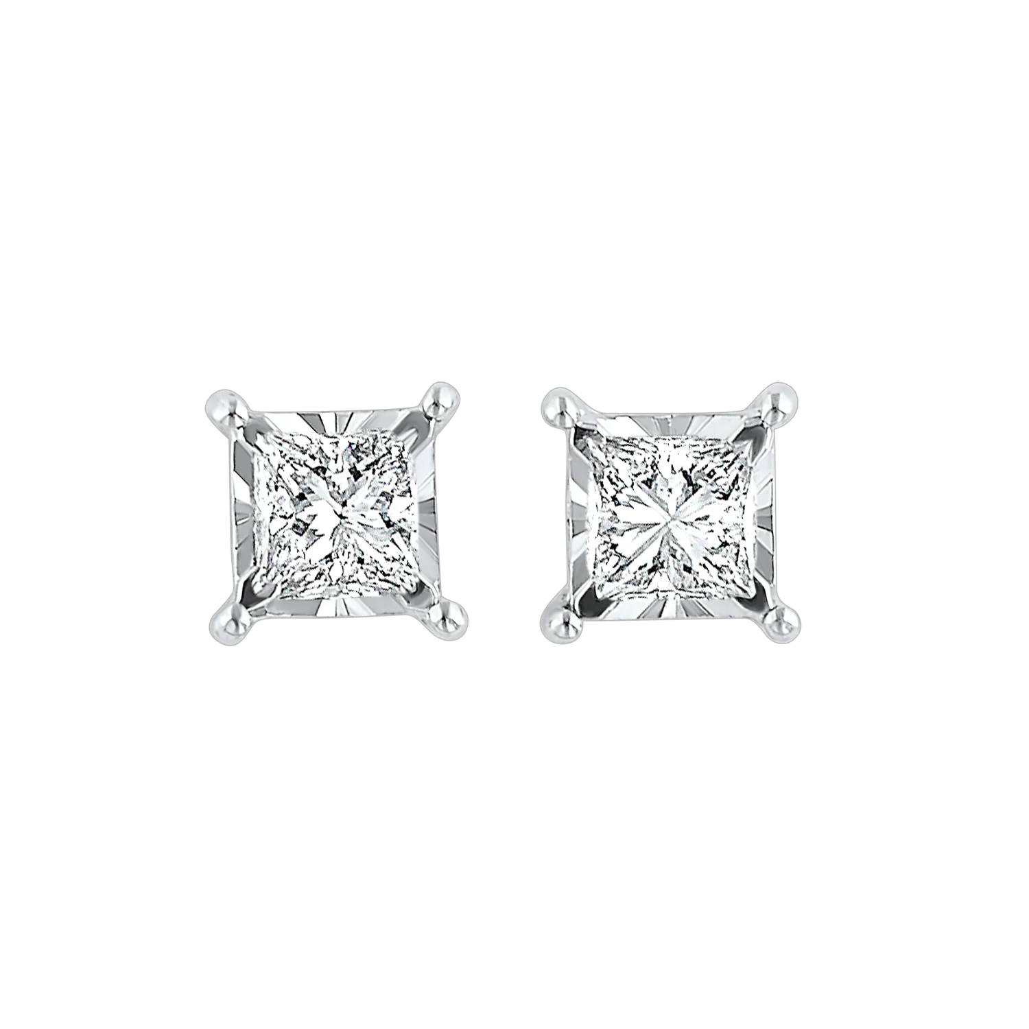 14KTW Diamond Tru Reflection Basics Stud 1 Ct