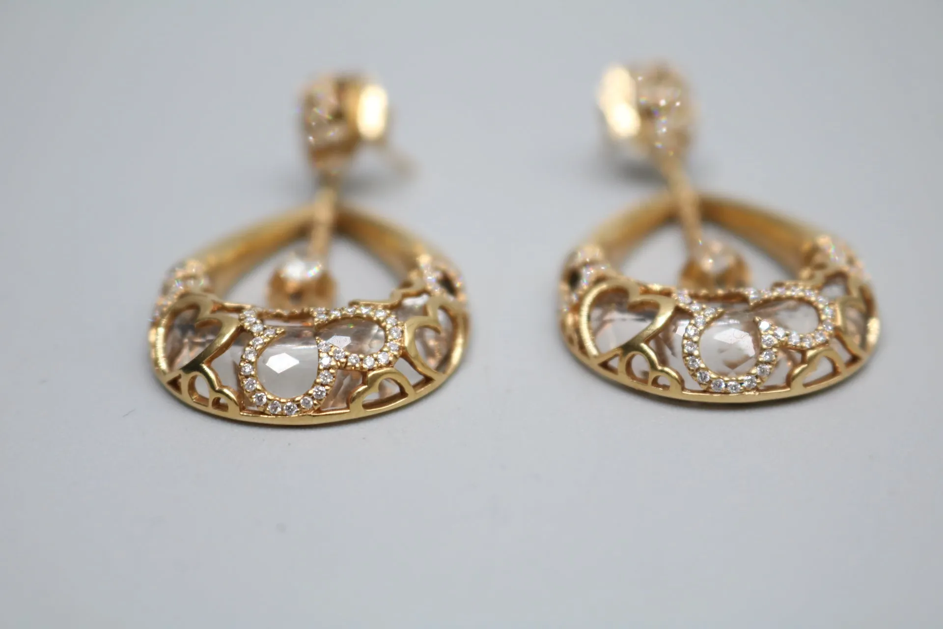 18K Yellow Gold Diamond Drop Earrings (2.08 CTW) (Local pick-up only)