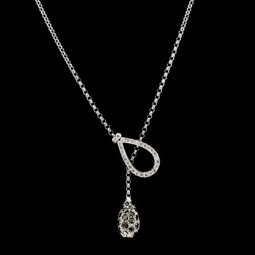 18Kt Black & White Diamond Necklace