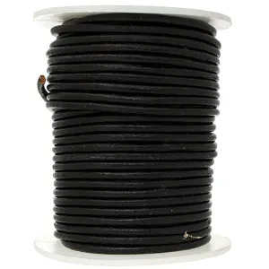 3mm Round Leather Cord - 25 Meters - 3 Colors