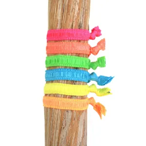 6 Pack Solid Neon Hair Ties