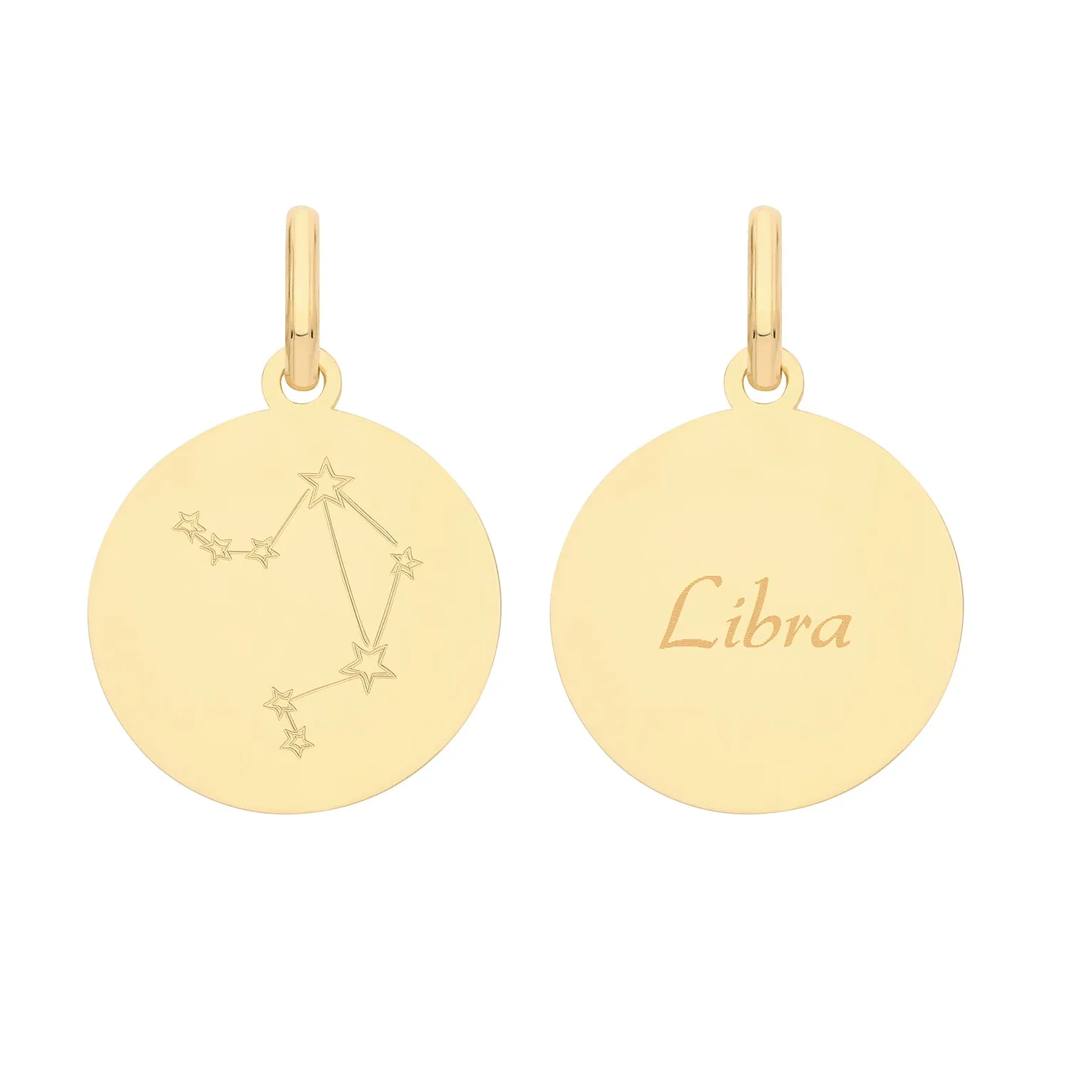 9CT GOLD ZODIAC CONSTELLATION LIBRA PENDANT