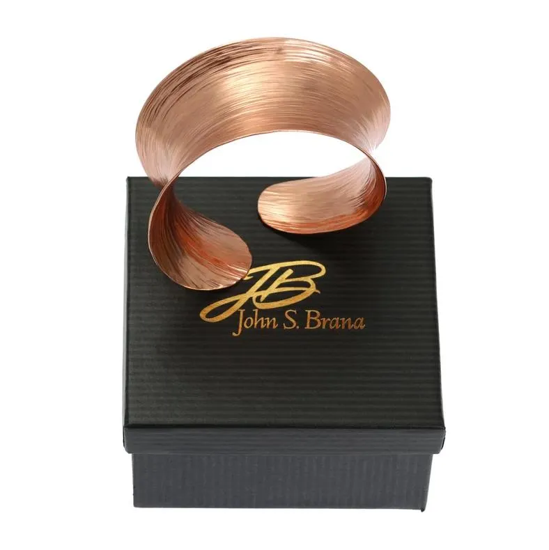 Anticlastic Copper Bark Bangle Bracelet