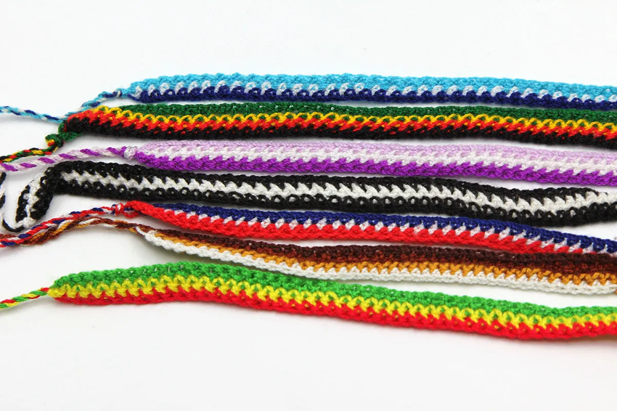 Assorted 6 Piece Set Woven Friendship Bracelets