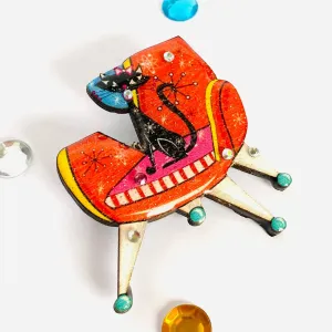 Atomic Cat Brooch by Rosie Rose Parker