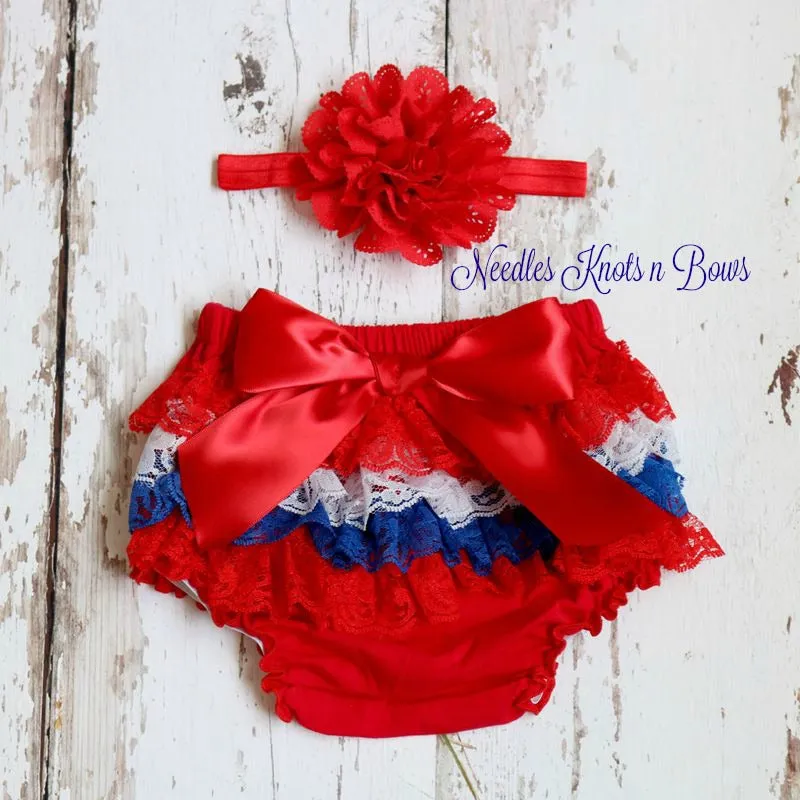 Baby Girls 4th of July Bloomers, Girls 4th of July Cake Smash