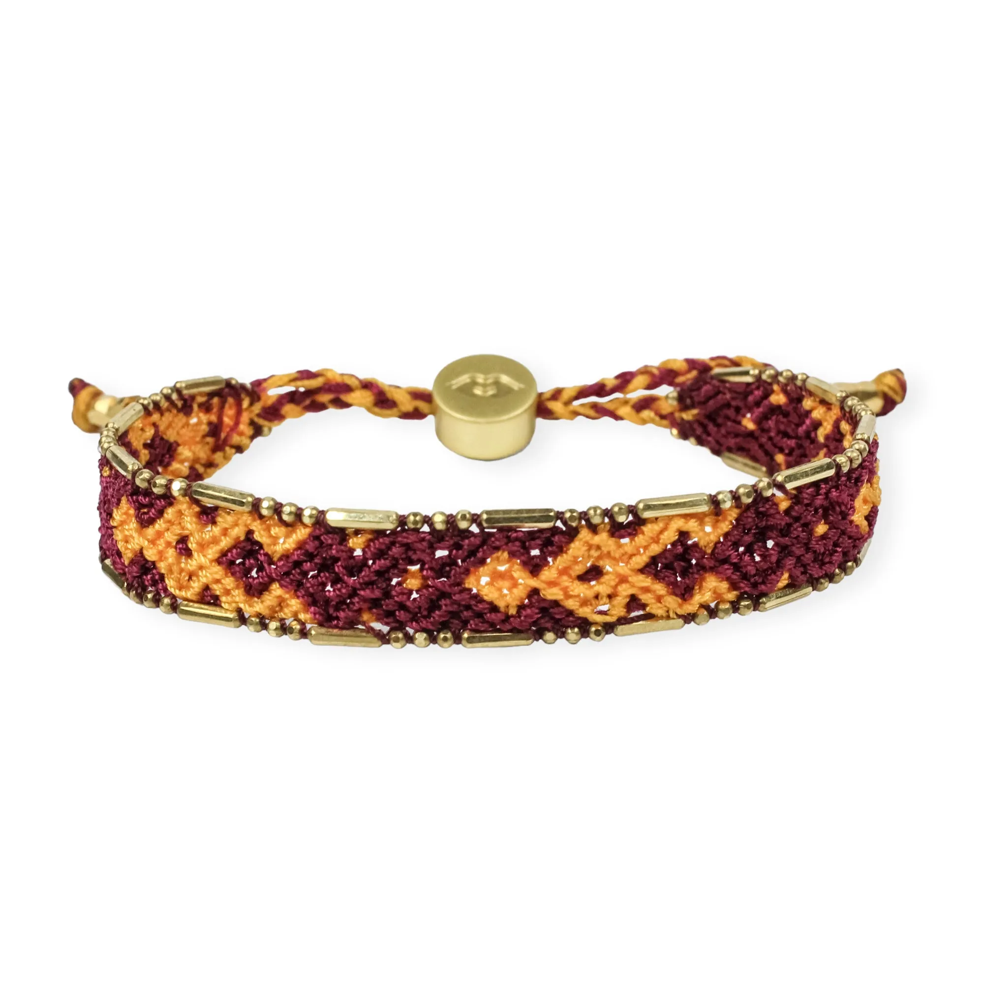 Bali Friendship Bracelet - Cardinal and Gold Yellow