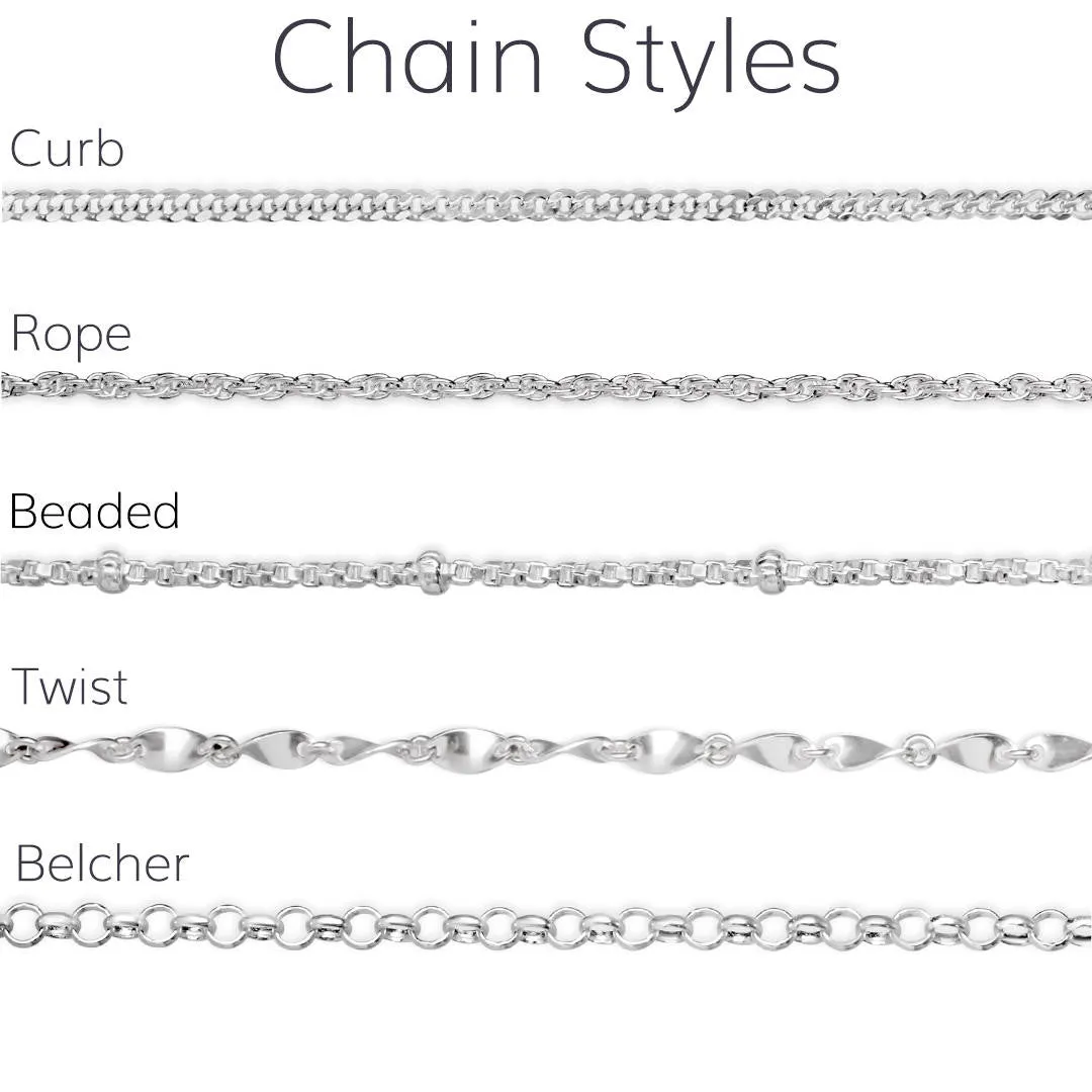 Beaded Chain | White Gold