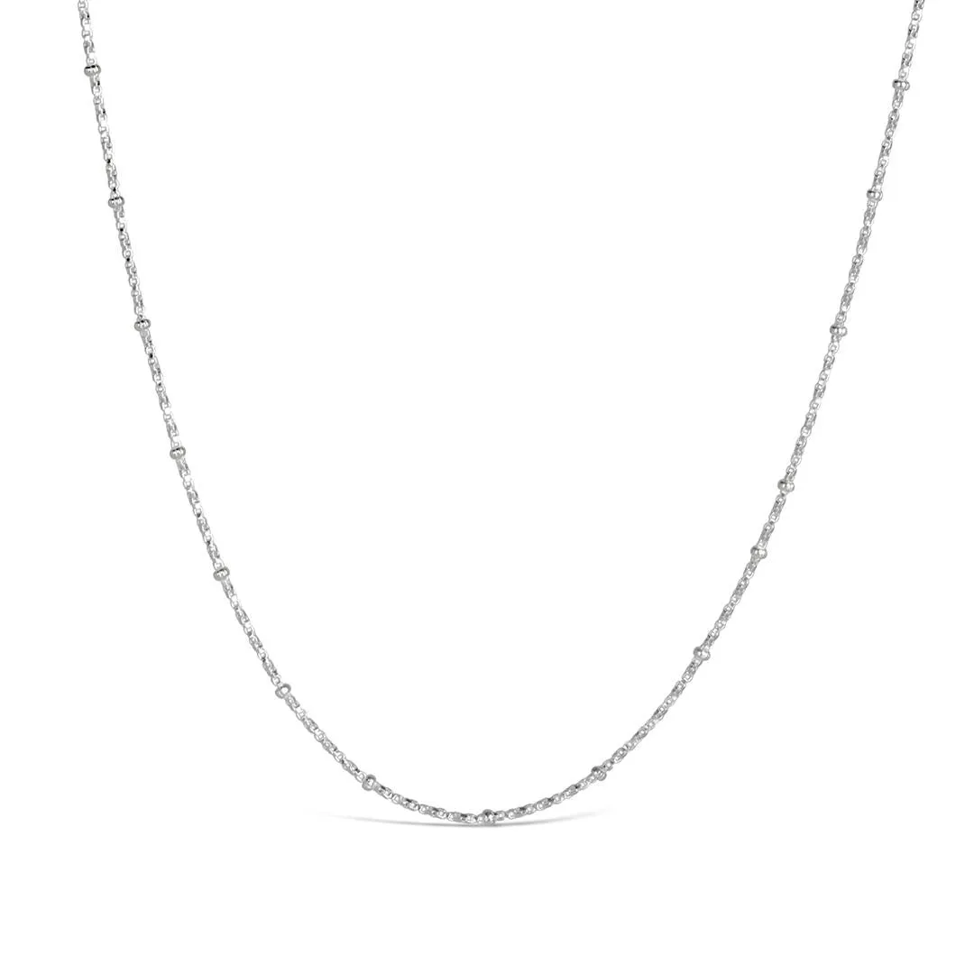 Beaded Chain | White Gold