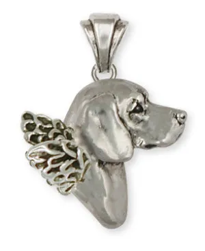 Beagle Angel Angel Pendant Jewelry Handmade 14k White Gold  BG19-APWG