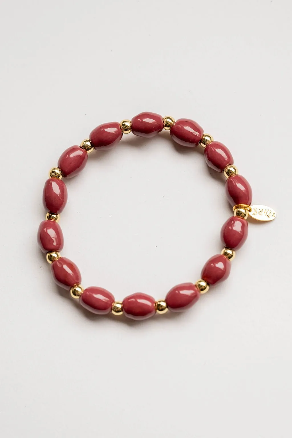 Bel Koz Oval Clay Bead Bracelet