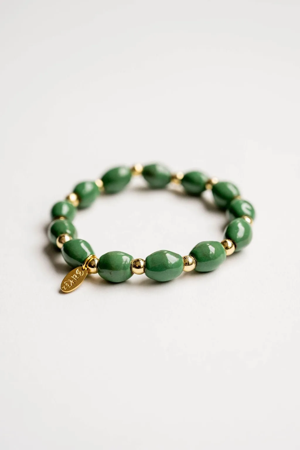 Bel Koz Oval Clay Bead Bracelet