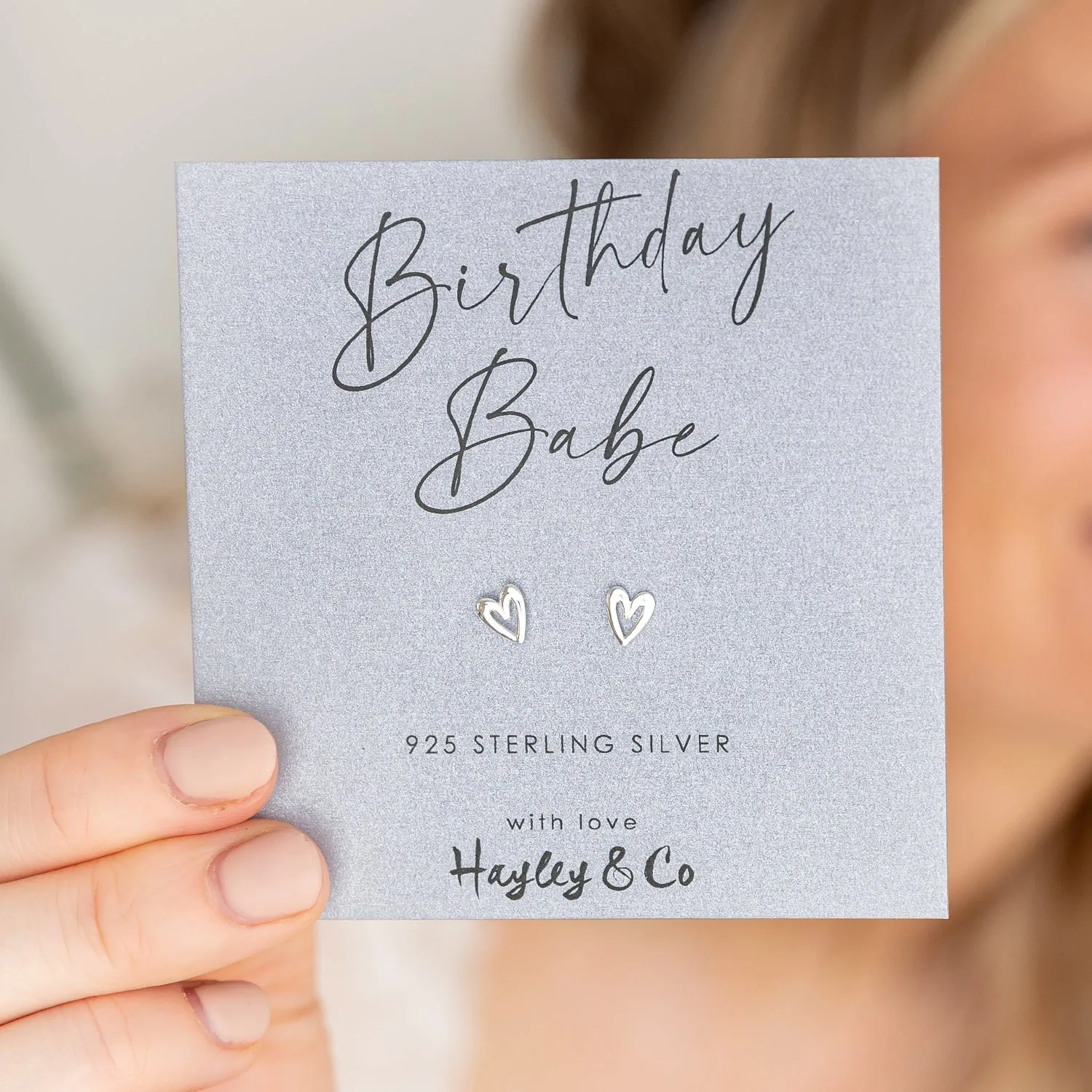 Birthday Babe Sterling Silver Earrings