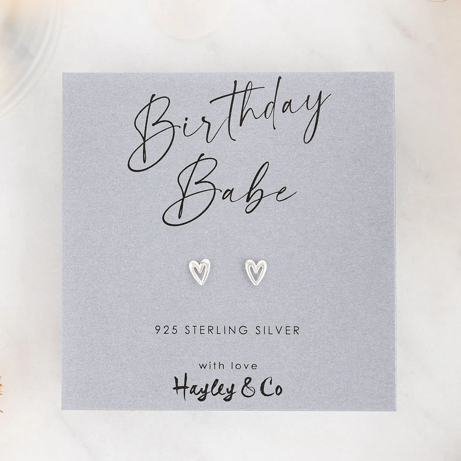 Birthday Babe Sterling Silver Earrings