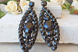 Black cocktail Earrings