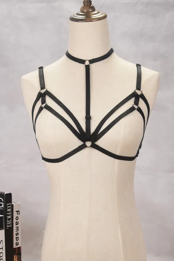 Black Elastic Strap Body Harness