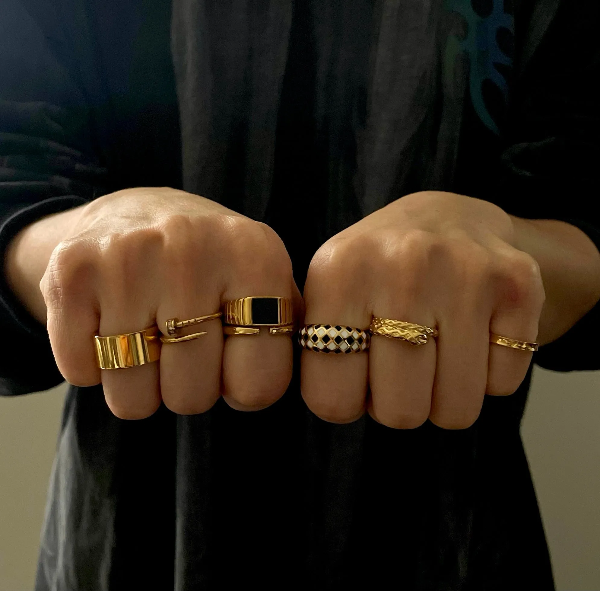 Black Square Signet Ring