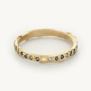 Blue Sapphire & Diamond Eternity Ring