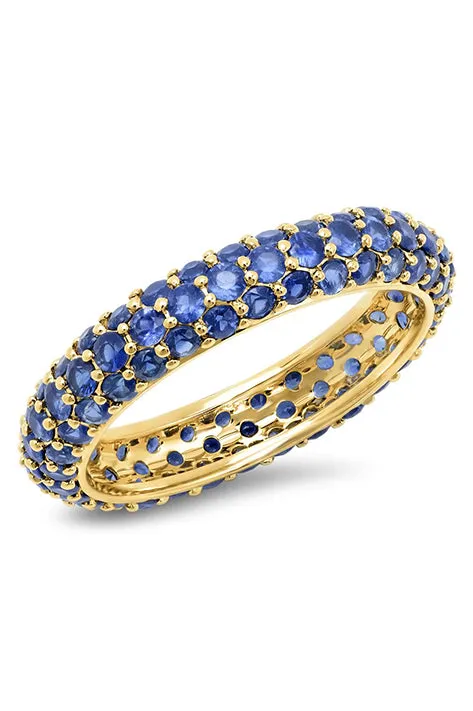 Blue Sapphire Domed Ring