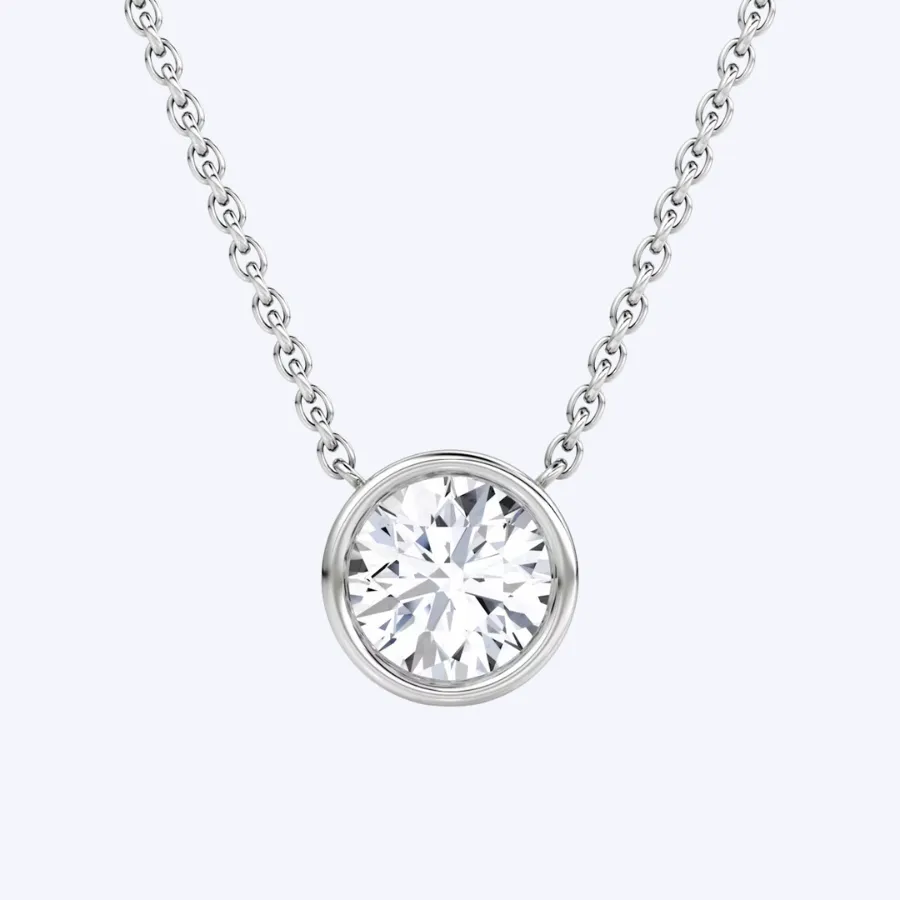 Brenna Diamond Solitaire Pendant Necklace