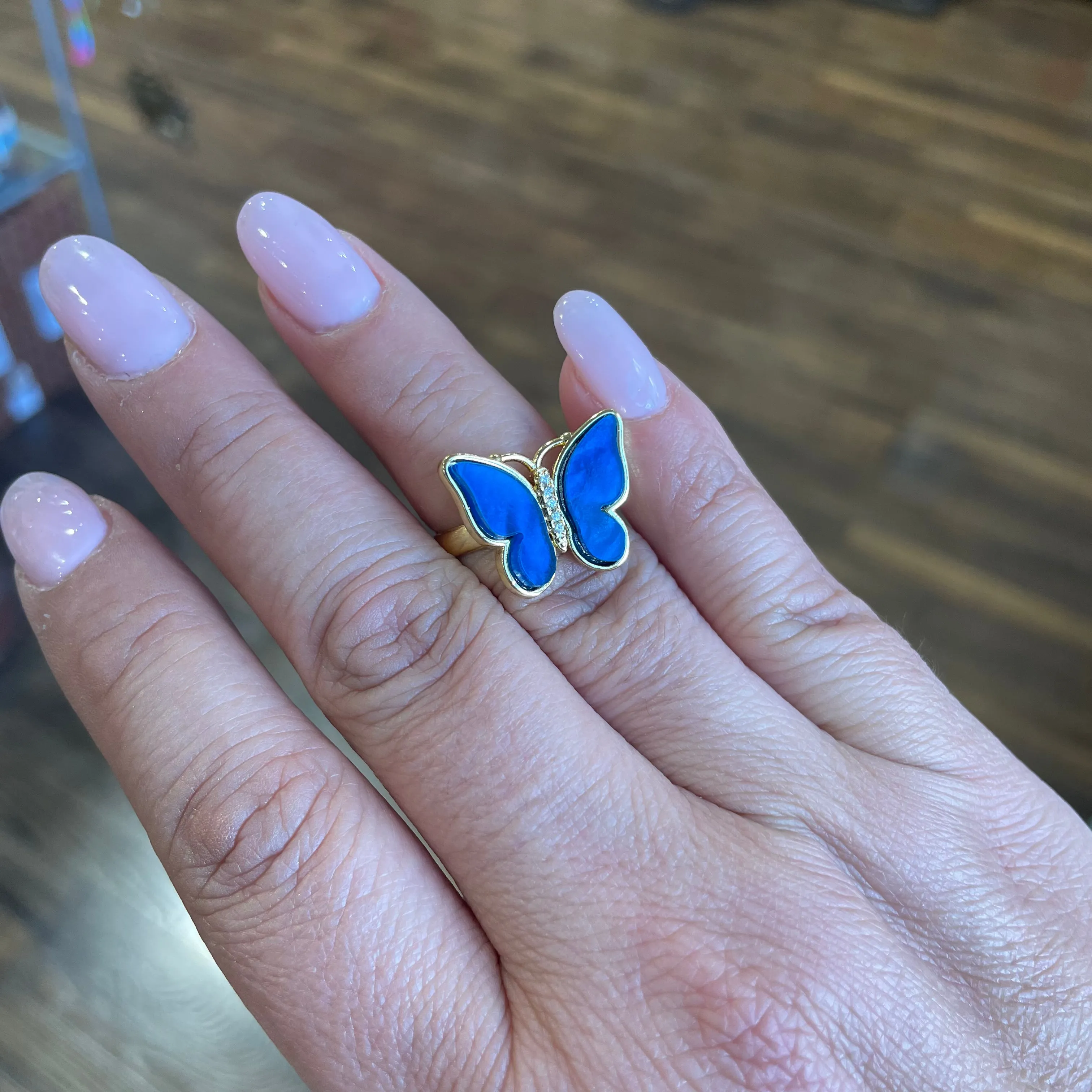 Butterfly Adjustable Gold Rings