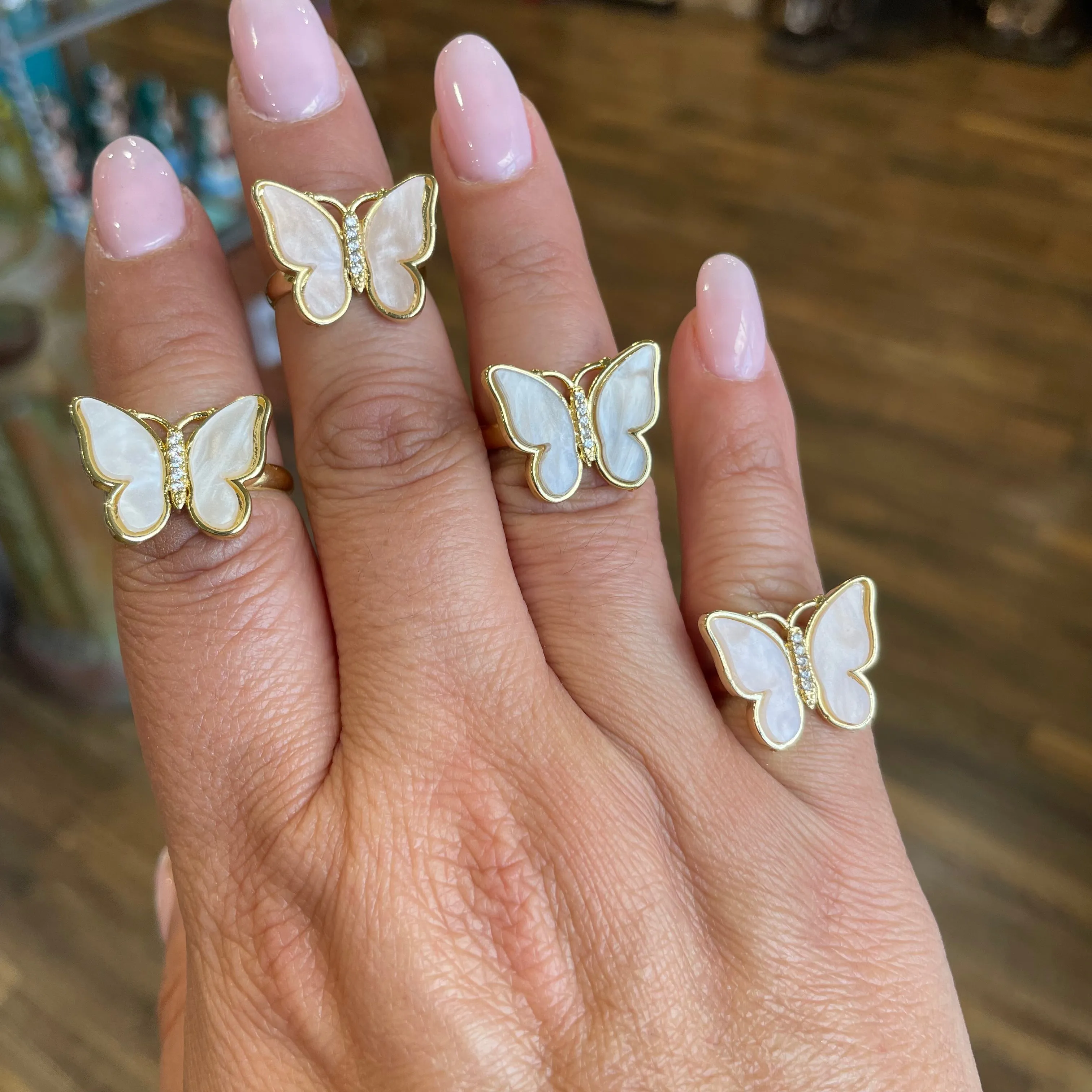 Butterfly Adjustable Gold Rings