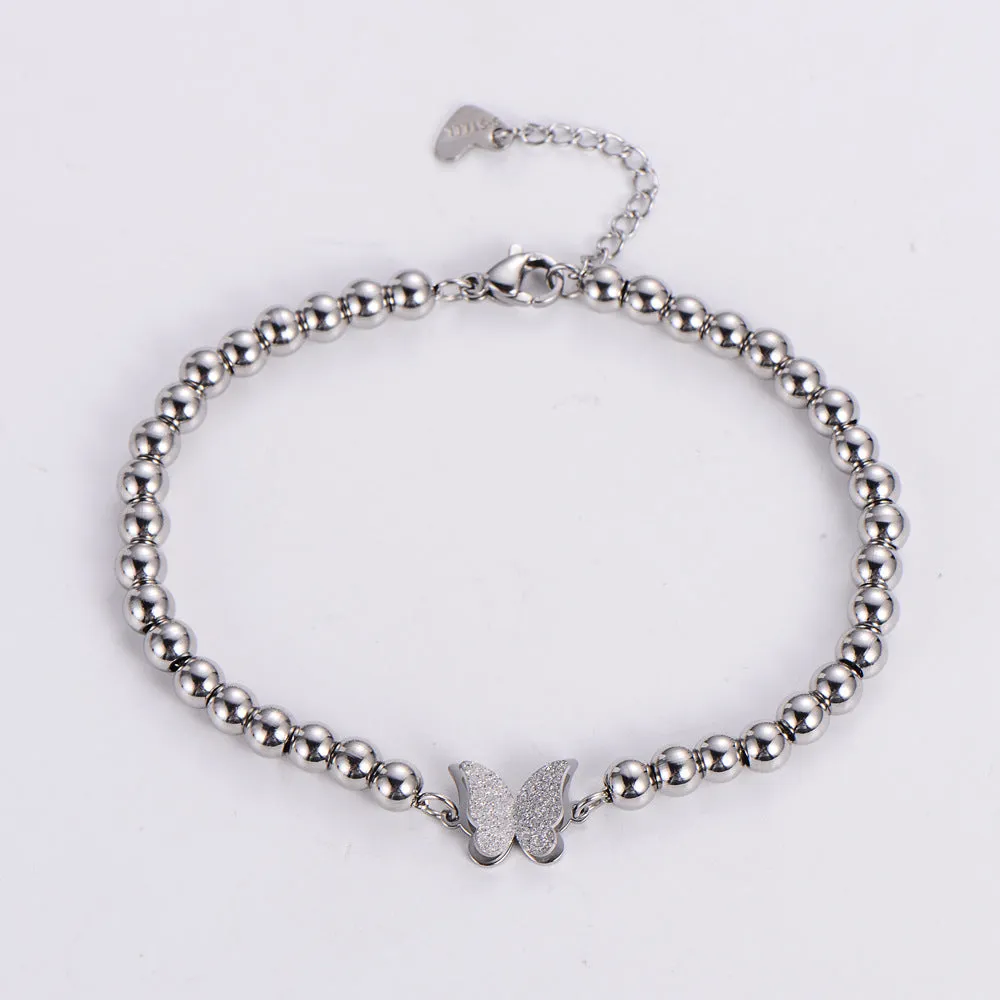 Casual Unisex Butterfly Bowknot Stainless Steel Handmade Bracelets