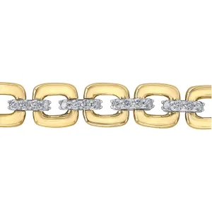 Chain Link Gold and Diamond Bracelet