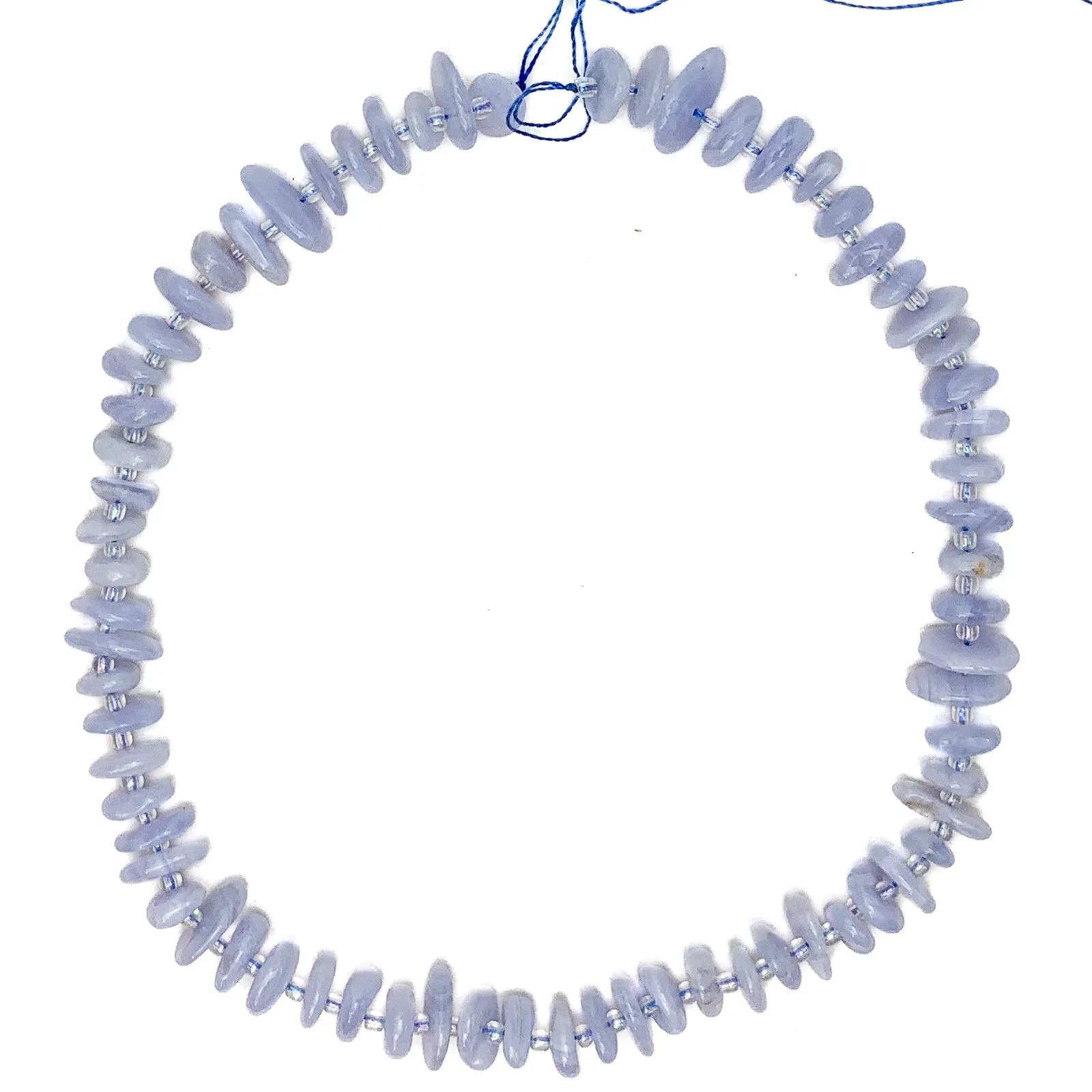 Chalcedony Blue Lace Tears Bead Strand