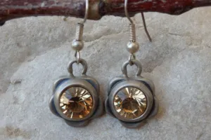 Champagne silver Earrings.