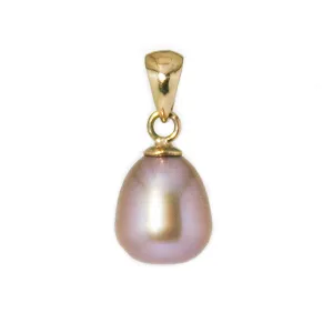 Classic Pink Pearl Pendant 9ct Gold