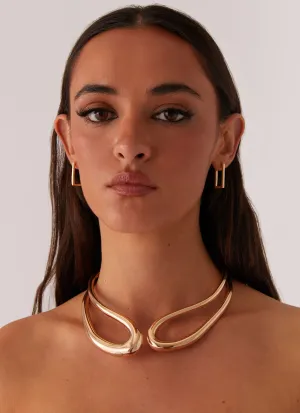 Connection Choker Necklace - Gold