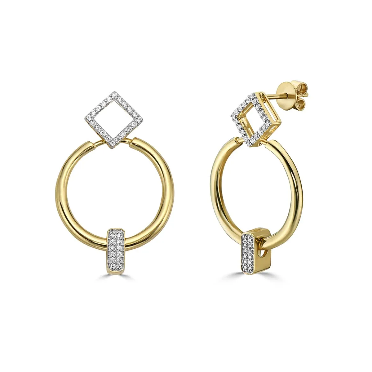 Connection Diamond Multifunctional Earrings