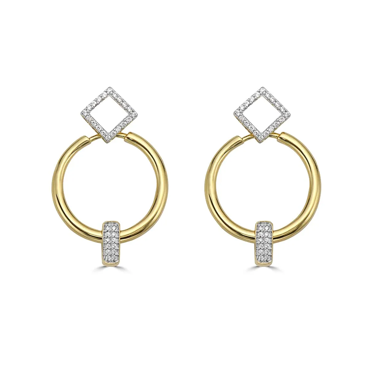 Connection Diamond Multifunctional Earrings