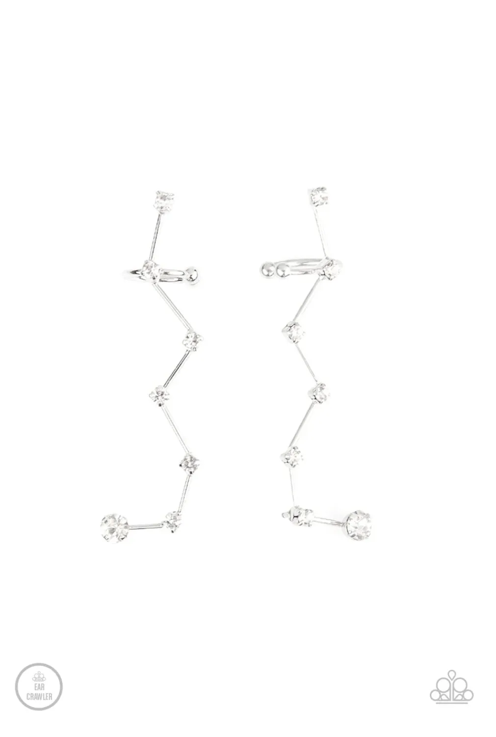 CONSTELLATION Prize - White Post Earrings - Paparazzi Accessories