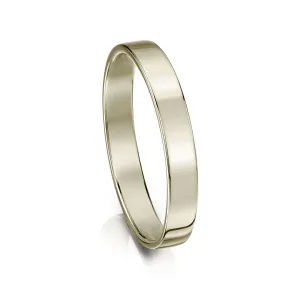 Contemporary 3mm Wedding Ring in 18ct White Gold