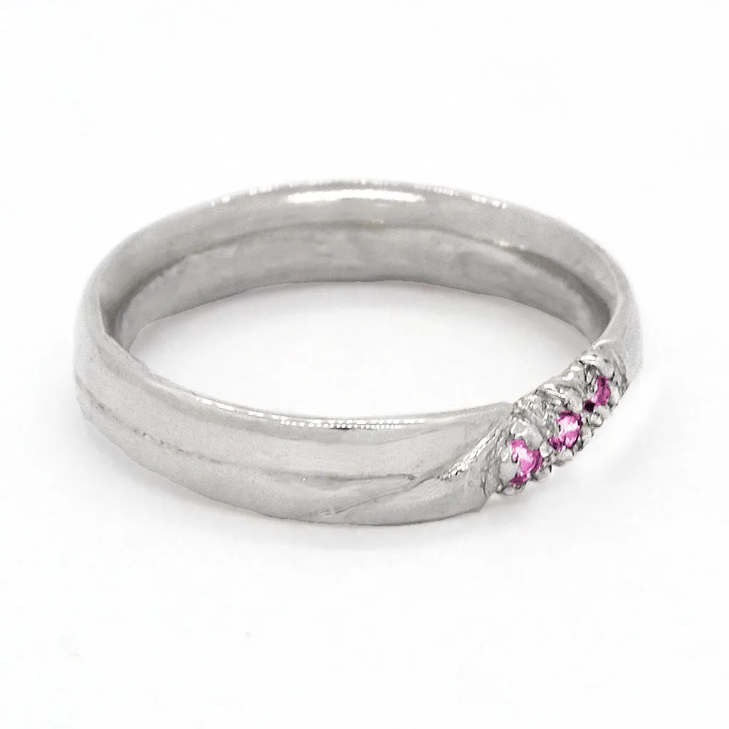 Criss Cross Pink Sapphire Ring (size 8 1/2)