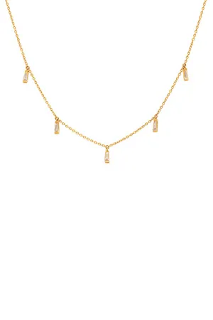 Diamond Baguette Necklace